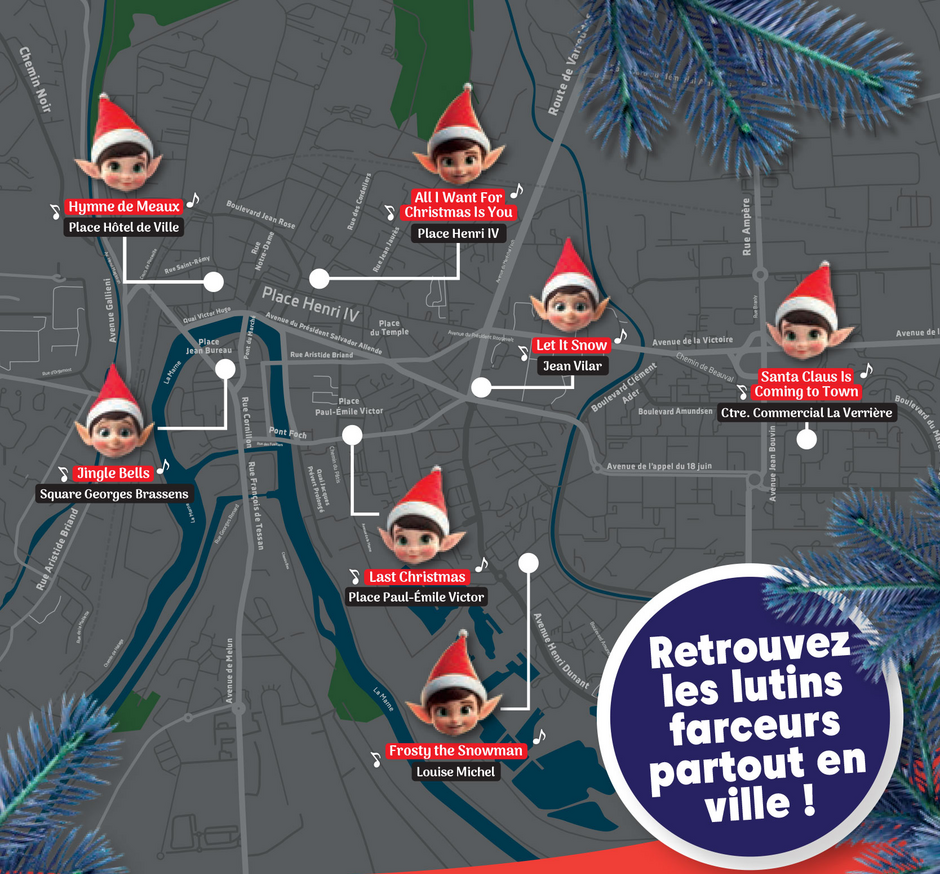 Meaux et Merveilles - carte de l'emplacement des lutins Meaux et Merveilles - carte de l'emplacement des lutins - Agrandir l'image (fenêtre modale)