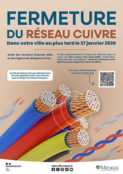 affiche Fermeture du réseau cuivre dans votre ville - Agrandir l'image (fenêtre modale)