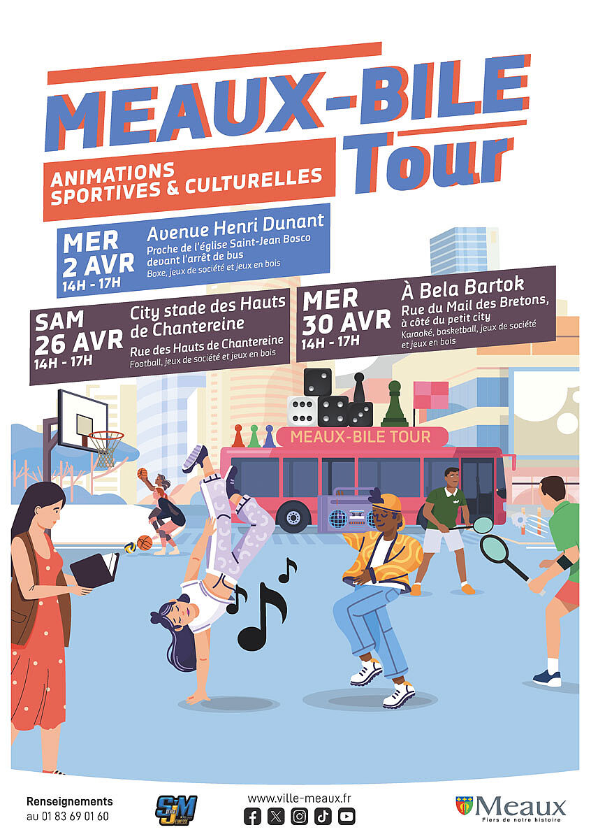 Affiche du Meaux bile tour avec les dates des 26 et 30 avril 2025