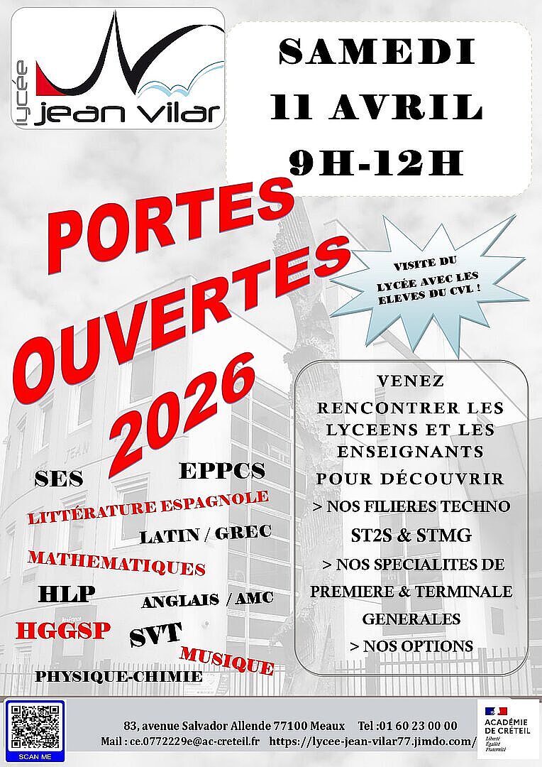 Lycée Jean Vilar - Journée Portes ouvertes